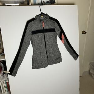 C&C California Heather Gray Work Out Shirt with Black and Pink Accents